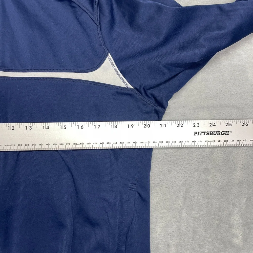 Nike Jacket Mens Medium Blue Athletic Track Long Sleeve Mock Neck Full Zip Y2K